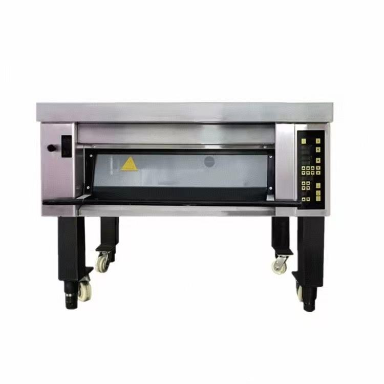 New Commercial Electric Stainless Steel Deck Pizza Ovens 1 Layer 2 Trays / Bread Baking Machine